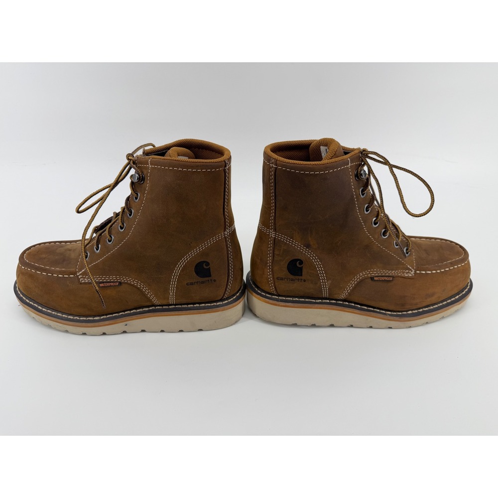 Carhartt Women's Waterproof Wedge Work Boots Tan Leather Size 7